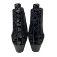 Load image into Gallery viewer, Saint Laurent Black Glitter Leopard Velvet Ankle Boots