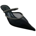 Load image into Gallery viewer, Casadei Black Mesh Mimi Mules with Crystals
