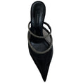 Load image into Gallery viewer, Casadei Black Mesh Mimi Mules with Crystals