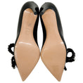 Load image into Gallery viewer, Casadei Black Leather Judith Julia Pumps with Rhinestone Bow