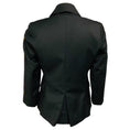 Load image into Gallery viewer, Libertine Black / Silver / Gold Rhinestone Embellished Leaf Design Wool Gabardine Blazer