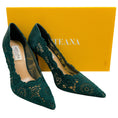 Load image into Gallery viewer, Arteana Cyprus Green Lace / Suede Pumps
