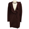 Load image into Gallery viewer, Valentino Burgundy Nylon Stretch Jacket with Ruffle Detail