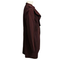 Load image into Gallery viewer, Valentino Burgundy Nylon Stretch Jacket with Ruffle Detail