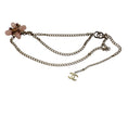 Load image into Gallery viewer, Chanel RARE 2005 Rose Quartz Stone Embellished CC Logo Pendant Gold Chain Belt