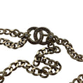 Load image into Gallery viewer, Chanel RARE 2005 Rose Quartz Stone Embellished CC Logo Pendant Gold Chain Belt