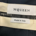 Load image into Gallery viewer, McQueen Navy Pleated Straight Leg Wool Trousers