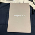 Load image into Gallery viewer, McQueen Navy Pleated Straight Leg Wool Trousers