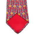 Load image into Gallery viewer, Hermes Red/ Blue Silk Palm Tree Print Men's Tie