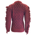 Load image into Gallery viewer, Alanui Red / Burgundy Fringed Detail Long Sleeved Cashmere Knit Pullover Sweater