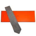 Load image into Gallery viewer, Hermes Taupe Silk Chain Print Men's Tie