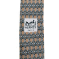 Load image into Gallery viewer, Hermes Taupe Silk Chain Print Men's Tie