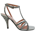 Load image into Gallery viewer, Zimmermann Silver Sequined Aura Sandals