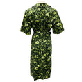 Load image into Gallery viewer, Marni Green Leopard Print Cotton Poplin Midi Dress