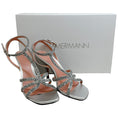 Load image into Gallery viewer, Zimmermann Silver Sequined Aura Sandals