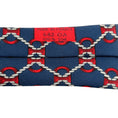 Load image into Gallery viewer, Hermes Navy / Red Silk Bit and Chain Print Men's Tie
