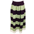 Load image into Gallery viewer, Dries Van Noten Purple / Green Striped Cotton Midi Skirt