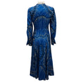 Load image into Gallery viewer, Altuzarra Blue / Yellow / Black Printed Silk Midi Dress