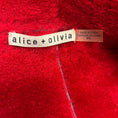 Load image into Gallery viewer, Alice + Olivia Black / Red Shearling Jacket