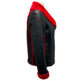 Load image into Gallery viewer, Alice + Olivia Black / Red Shearling Jacket