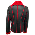 Load image into Gallery viewer, Alice + Olivia Black / Red Shearling Jacket