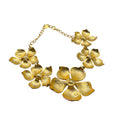 Load image into Gallery viewer, Carolina Herrera Peach / Gold Hardware Enamel Flower Necklace