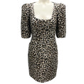 Load image into Gallery viewer, Michael Kors Collection Khaki Multi Leopard Print Jacquard Mini Dres