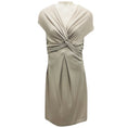 Load image into Gallery viewer, Giambattista Valli Taupe Short Sleeved Cotton and Silk Knit Dress