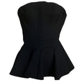 Load image into Gallery viewer, Oscar de la Renta Black Fall Strapless Wool Bustier Top