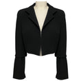 Load image into Gallery viewer, Akris Black Textured Wool Stretch Crop Octopus Jacket