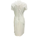 Load image into Gallery viewer, Altuzarra White Fringed Short Sleeved Linen Midi Dress