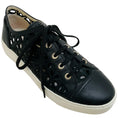 Load image into Gallery viewer, Chanel Black Leather Floral Eyelet Sneakers
