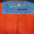 Load image into Gallery viewer, Thierry Mugler Couture Vintage Magenta Angora Rabbit Hair Coat with Black Lamb Leather Trim
