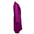 Load image into Gallery viewer, Thierry Mugler Couture Vintage Magenta Angora Rabbit Hair Coat with Black Lamb Leather Trim