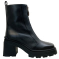 Load image into Gallery viewer, Jimmy Choo Black Smooth Leather Eugenie 80 Zip Front Booties