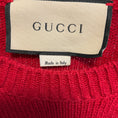 Load image into Gallery viewer, Gucci Red UFO Intarsia Graphic Print Wool Knit Pullover Sweater