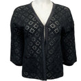 Load image into Gallery viewer, Chanel Black Silk Open Knit Cardigan