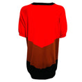 Load image into Gallery viewer, Plan C Red / Brown / Black Colorblock Cotton Knit Sweater