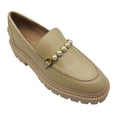 Load image into Gallery viewer, Stuart Weitzman Nude Museline Tonal Smooth Calf Leather Perla Ultra Lug Sole Loafers