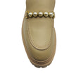 Load image into Gallery viewer, Stuart Weitzman Nude Museline Tonal Smooth Calf Leather Perla Ultra Lug Sole Loafers