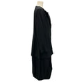 Load image into Gallery viewer, Partow Black Double Layer Silk Mid-Length Coat