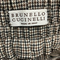 Load image into Gallery viewer, Brunello Cucinelli Grey / Brown / Black Houndstooth Double Breasted Jacket and Tapered Trousers Suit Set