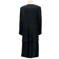 Load image into Gallery viewer, Partow Black Double Layer Silk Mid-Length Coat
