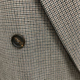 Load image into Gallery viewer, Brunello Cucinelli Grey / Brown / Black Houndstooth Double Breasted Jacket and Tapered Trousers Suit Set