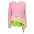Load image into Gallery viewer, Sies Marjan Pink / Beige / Green Wool and Cashmere Knit Asymmetric Layered Sweater
