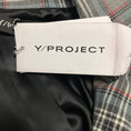 Load image into Gallery viewer, Y/PROJECT Grey / Blue Multi Plaid Double Breasted Blazer