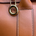 Load image into Gallery viewer, Loro Piana Warm Tan Loom L32 Smooth Calfskin Rounded Leather Tote Bag