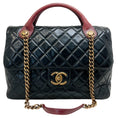 Load image into Gallery viewer, Chanel Paris Edinburgh Black Glazed Calfskin Leather Castle Rock Flap Bag