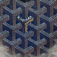Load image into Gallery viewer, Goyard Navy Blue Goyardine Petit Flot Bucket Bag PM