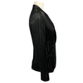 Load image into Gallery viewer, Nonchalant Label Black Metallic Pinstripe Satin Blazer Jacket